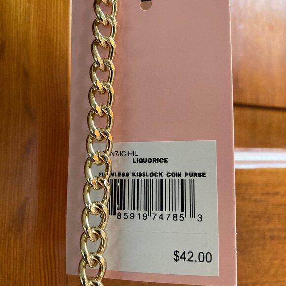 Juicy Couture Black Small Purse Swarovski Crystals Logo - Chain strap - NWT - Picture 5 of 10